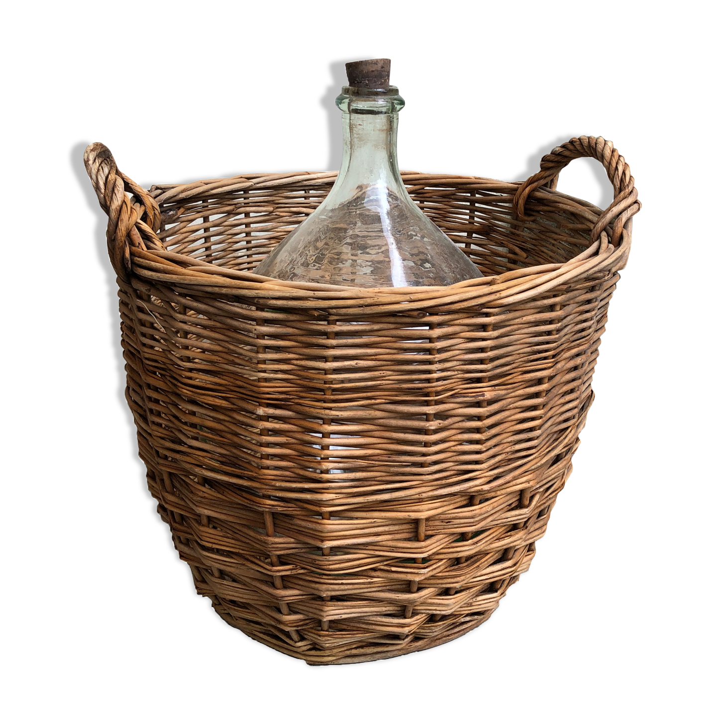 Dame jeanne avec son panier 10 litres