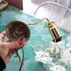 Lustre vintage fleurs murano Eglo