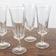 8 flûtes à champagne en verre modèle Regence Luminarc, vintage