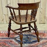 Fauteuil anglais en orme du XIXème