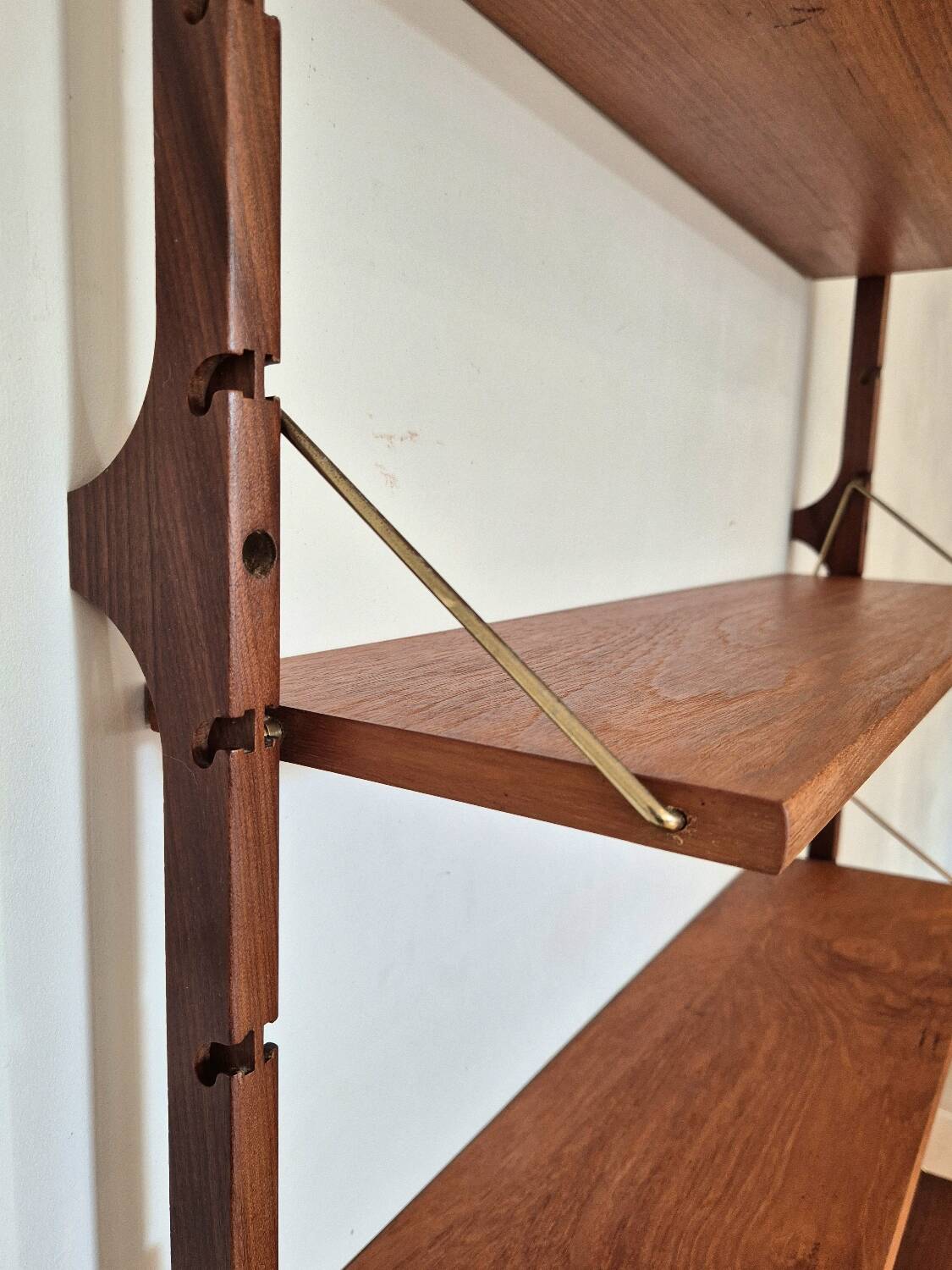 Étagère murale scandinave en teck Ergo, 1960