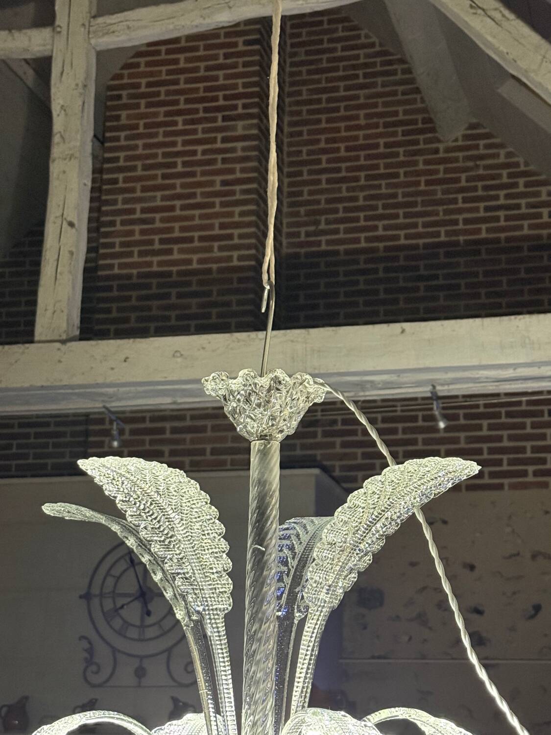 Lustre art déco barovier et toso, en verre de murano, années  1940