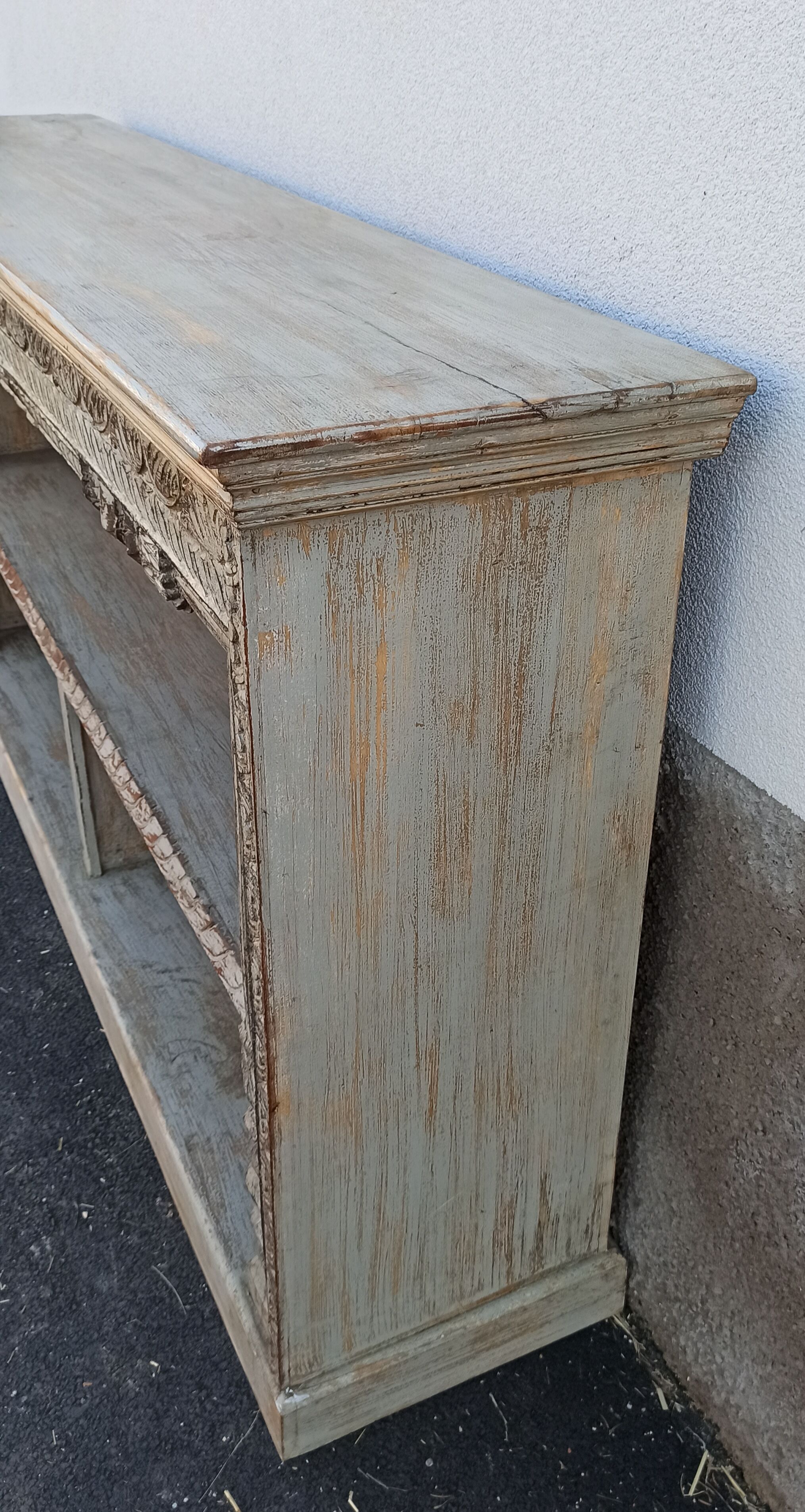 Old wooden furniture with niches