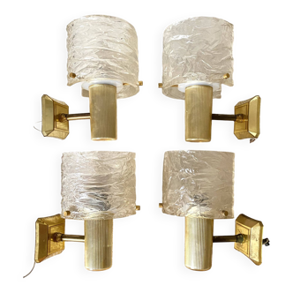60s wall lights in champagne-colored resin