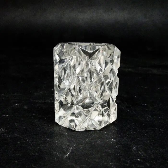 L1m crystal toothpick holder in art deco style