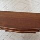 1950s wood and brass wall shelf