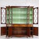 Bibliothèque vitrine ancienne en bois et verre