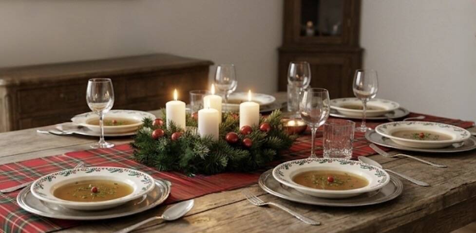 Set of 6 deep plates - Holly Model - HB&M Earthenware - 1900