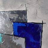 Contemporary abstract painting hand-painted using mixed media