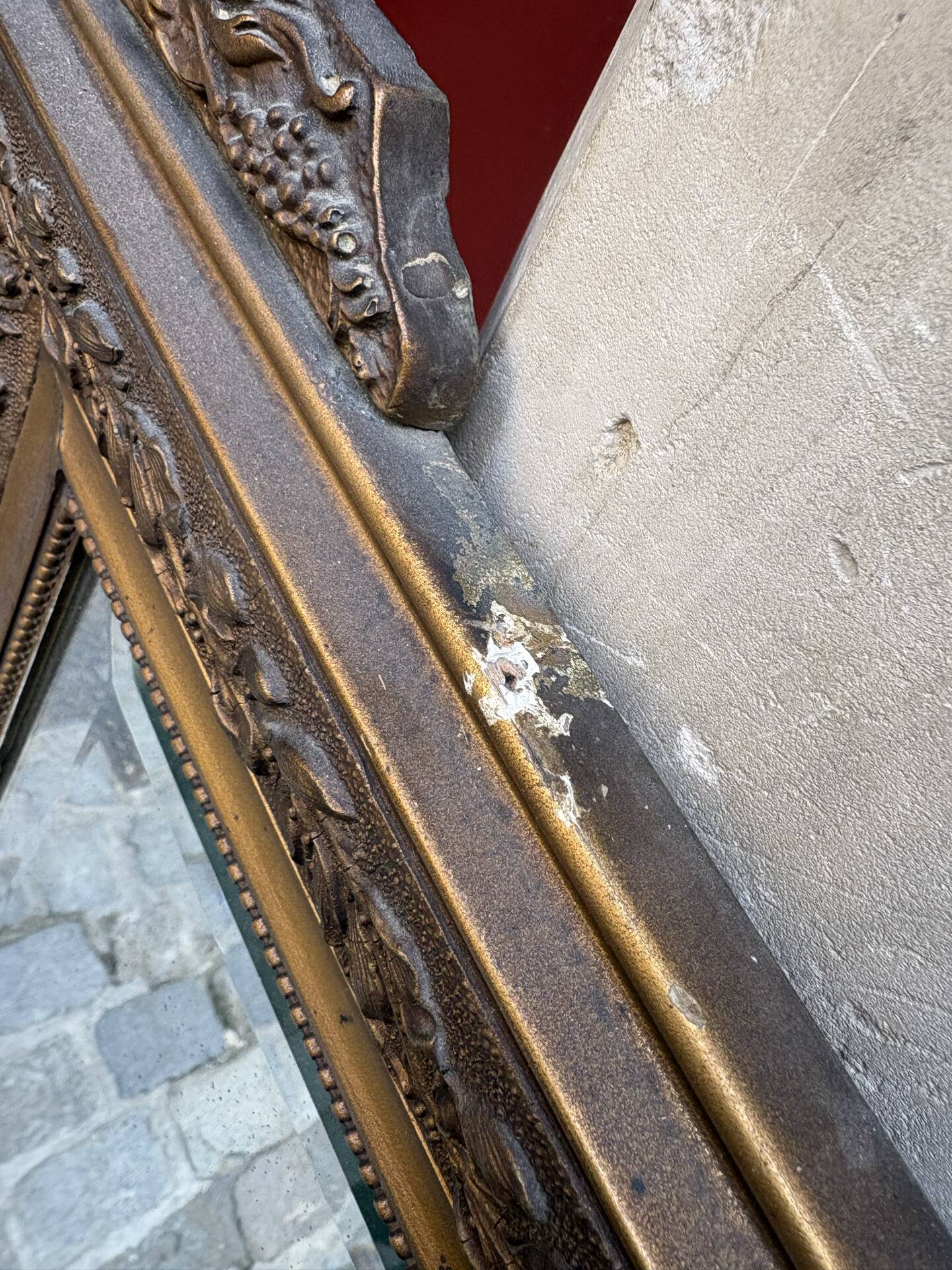 Antique gilded mirror