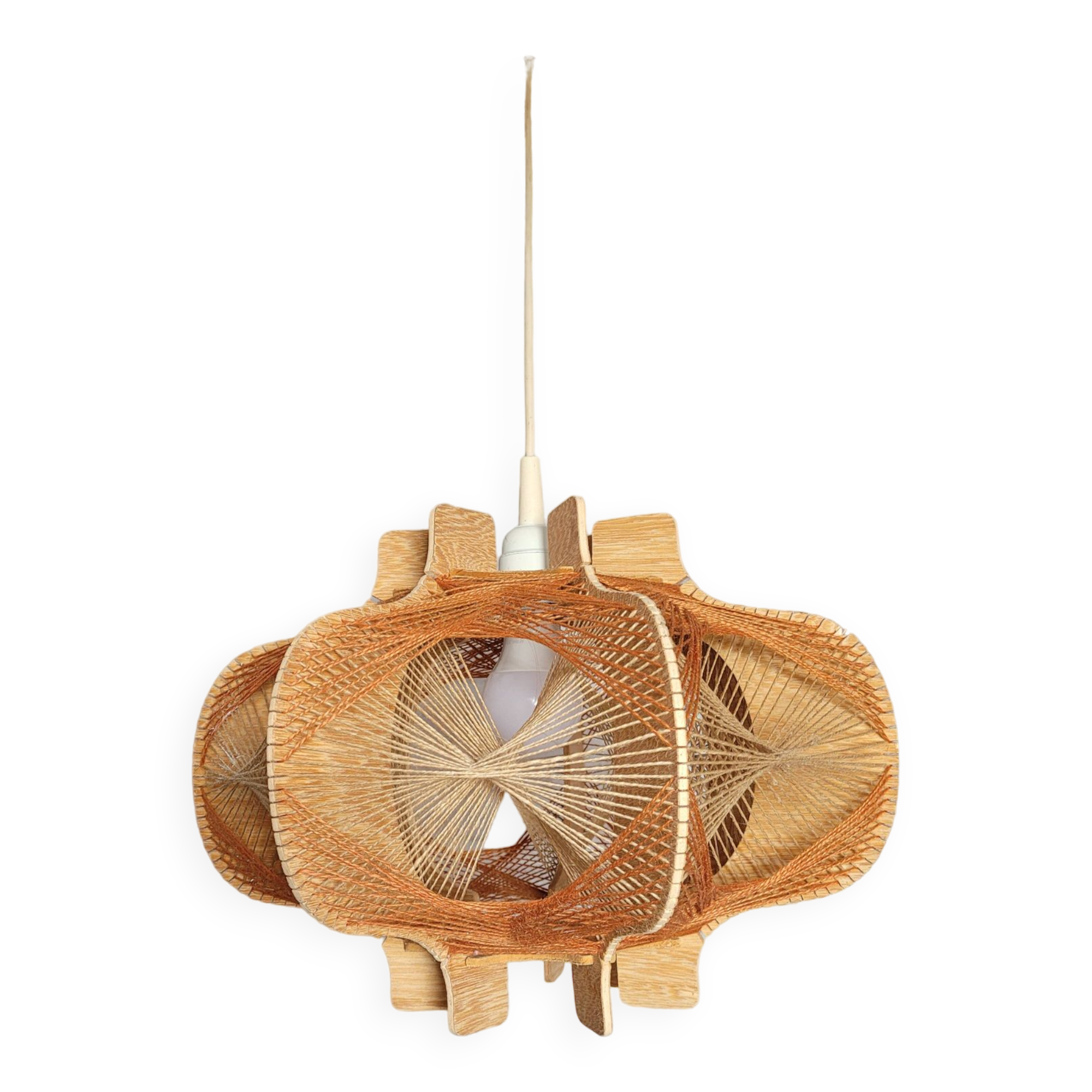 Scandinavian vintage wire pendant light