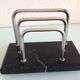 Letter holder in black marble and chrome metal art deco style