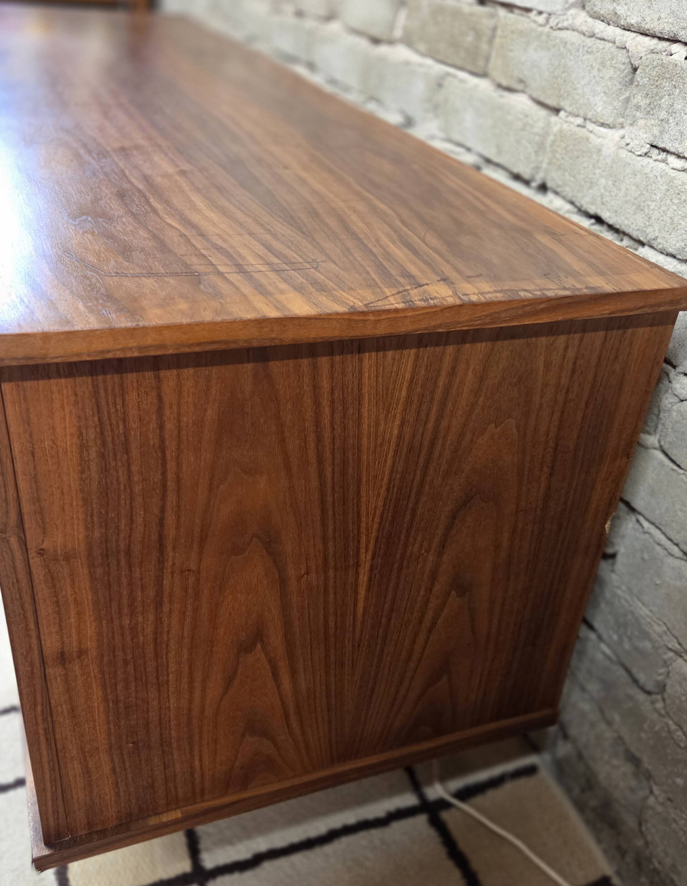 Vintage teak Scandinavian bar cabinet from the 1960s.