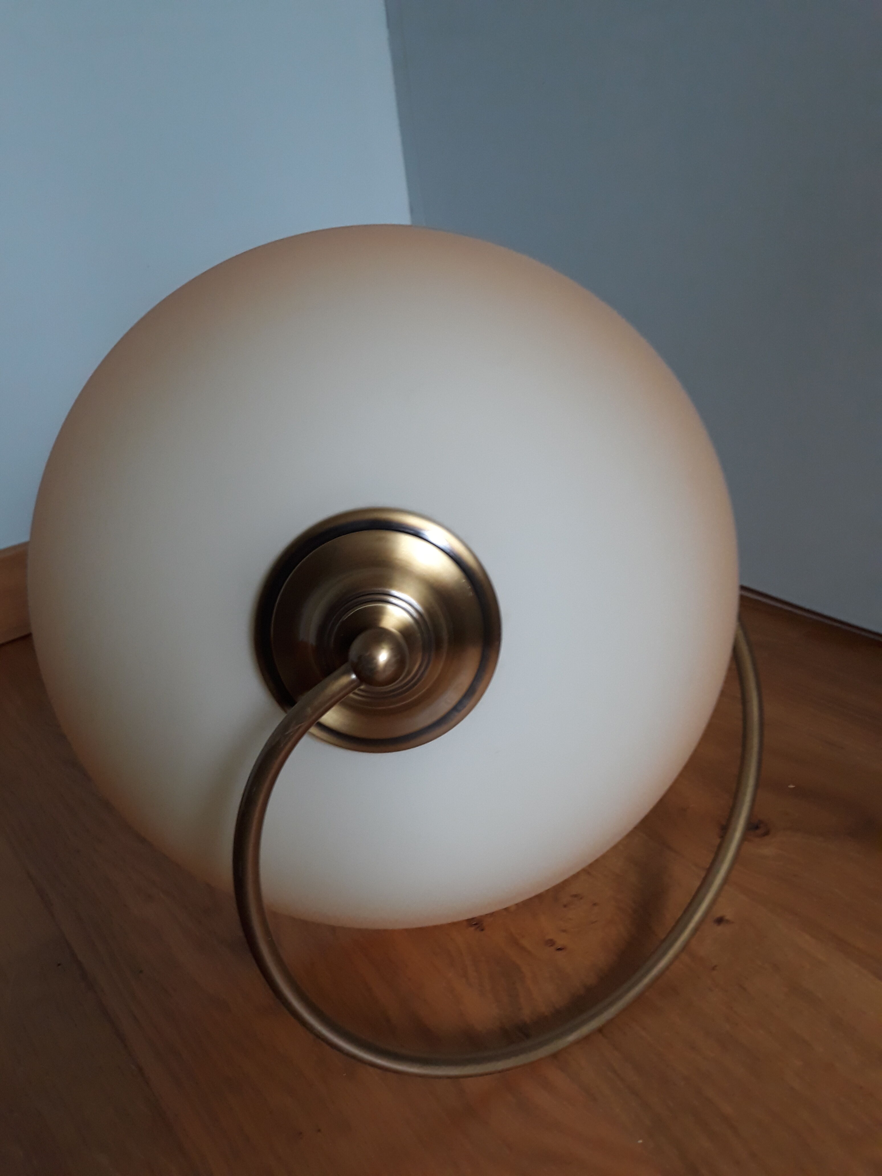 Ceiling lamp of brand c.v.l. model cogolin glass and brass