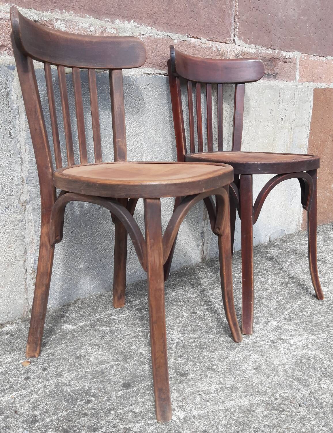 Baumann bistro chairs, 1950s. (Set of 2)