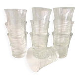 10 chiseled goblet glasses from the 40s