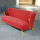Sofa cocktail Scandinavian Danish 50s/60s era red wing