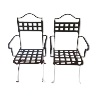 Lot de 2 chaises fer forgé