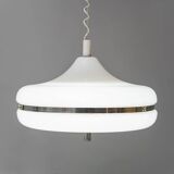 Space Age chandelier in metal and plastic, 1970s vintage modernism