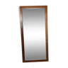 Scandinavian bevelled mirror in 60s teak 37x77cm