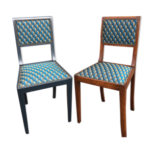 chaises anciennes relookées tissu art déco
