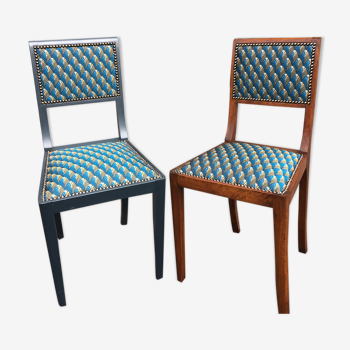 Old chairs redesigned art deco fabric