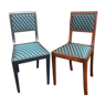 Old chairs redesigned art deco fabric