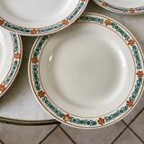 lot of 6 hollow plates Terre de Fer St Amand model "Molière" XXth