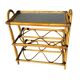 Rattan and glass shelf from the 50s