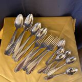 Apollo cutlery series silver metal art deco style