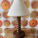 Lampe à poser en bois tourné