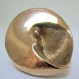 Vintage solid brass shell sculptural paperweight