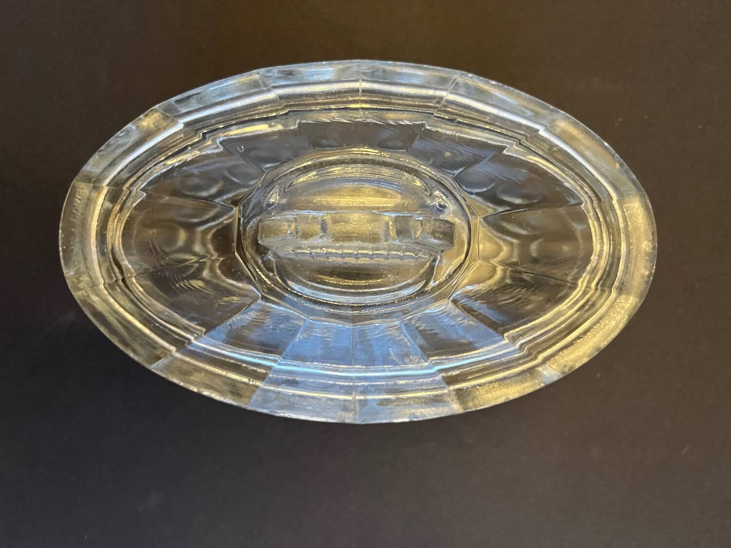Vintage glass butter dish
