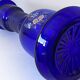 Unusual Large Vase/Candle Holder, Thick Cobalt Blue Glass, Decorative Carafe