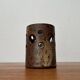 Mid-Century German Brutalist Handmade Pottery Candleholder, 1960s