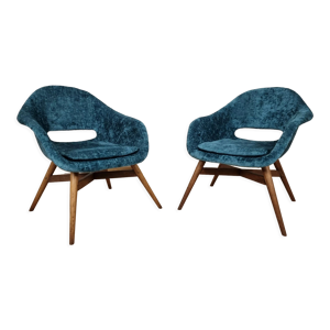 Fauteuils en coquille restaurés