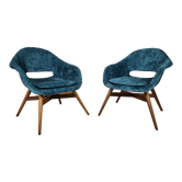 Restored shell armchairs by Miroslav Navratil