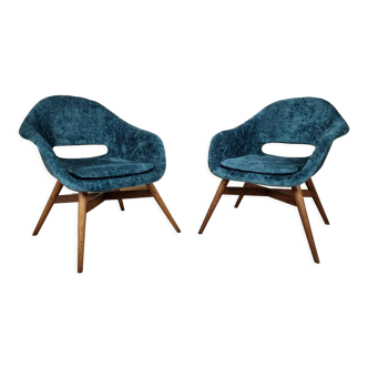 Restored shell armchairs by Miroslav Navratil