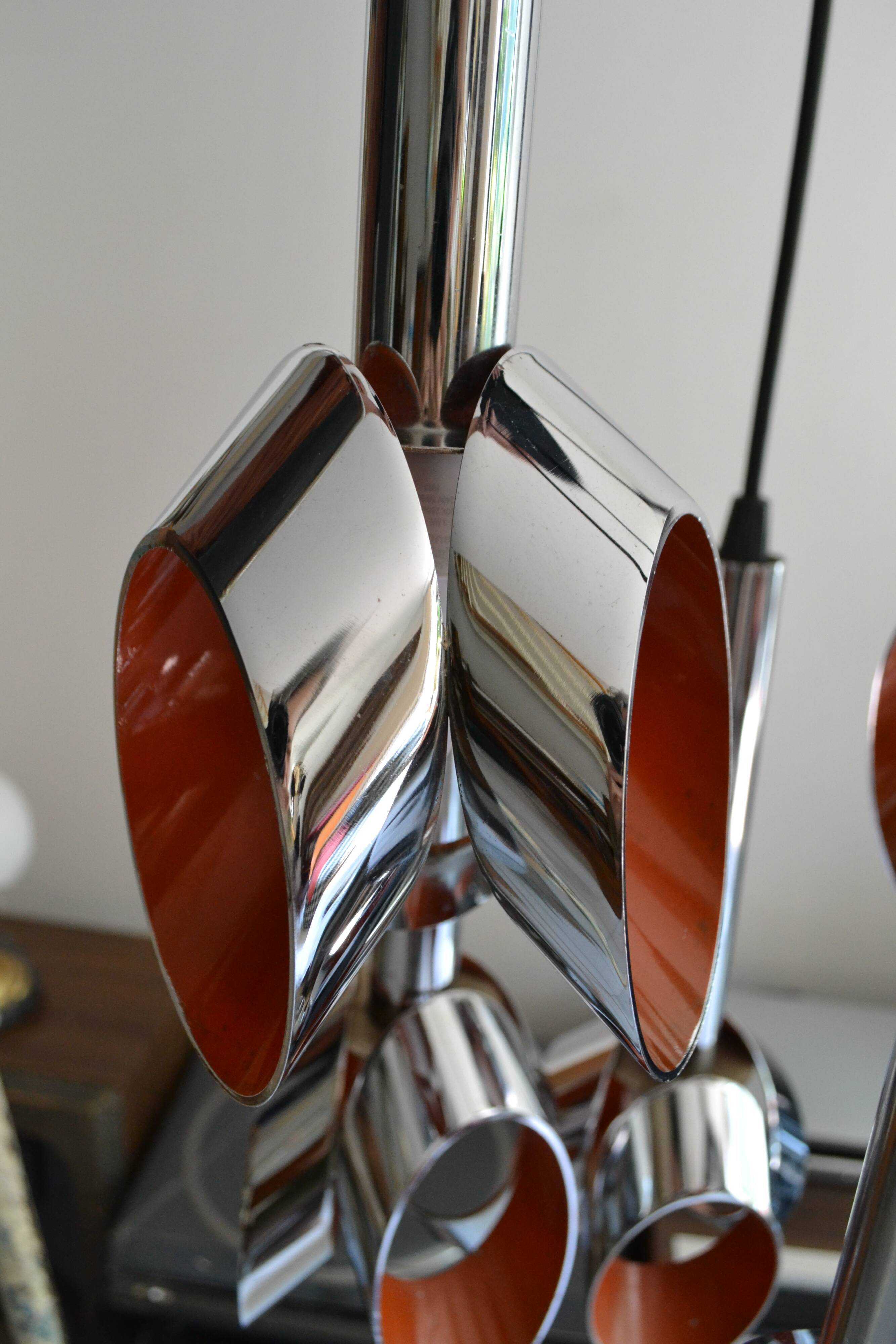 Lustre Raak cascade années 60/70  6 feux