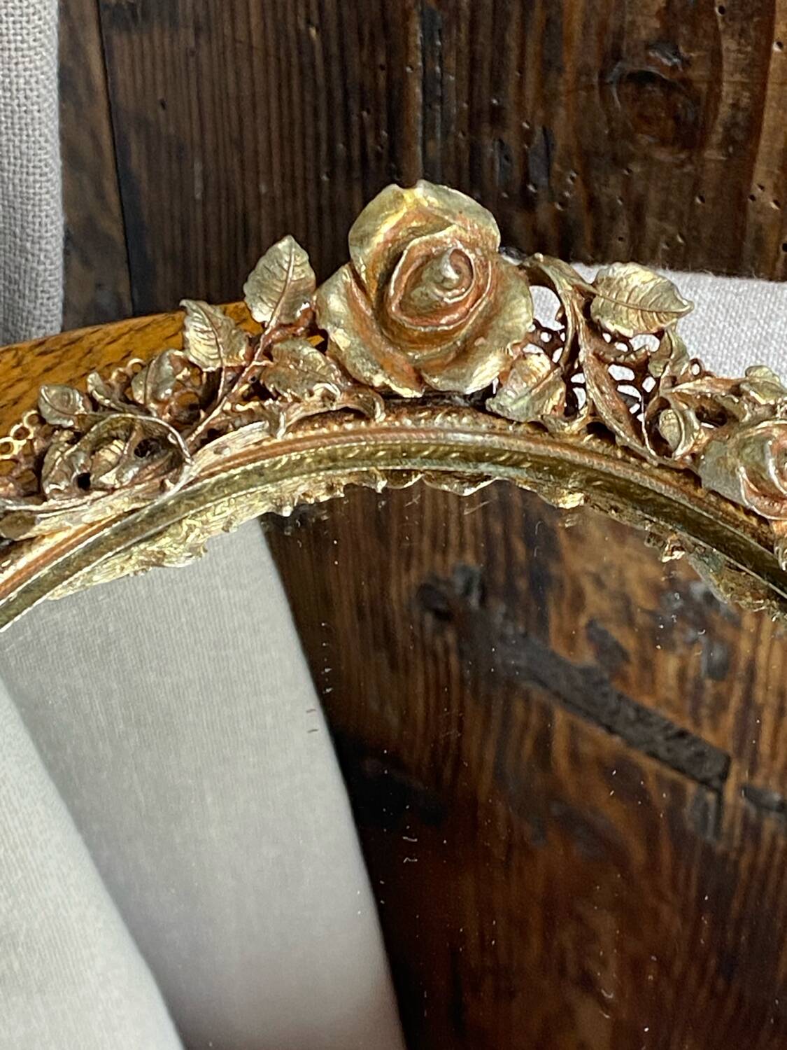 Brass mirror tray