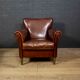 Ensemble de fauteuils en peau de mouton hollandais avec repose-pied