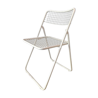 White folding chair "ted net" by Niels Gammelgaard for Ikea, late 70's
