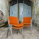 DSC 106 chair in orange by Giancarlo Piretti for Castelli, 1970s.