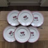 Set of 6 flat plates Badonviller 200868