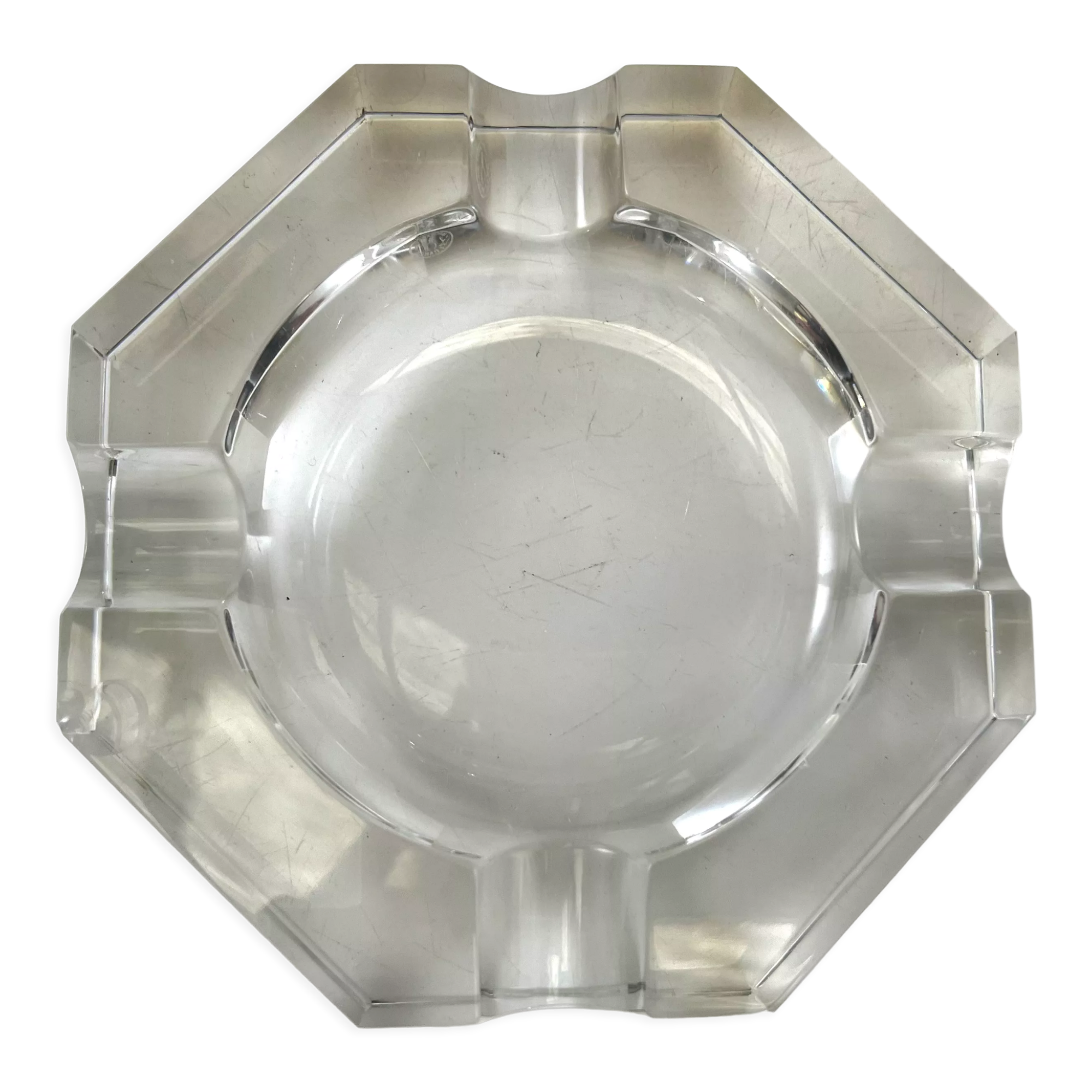 Signed Baccarat crystal ashtray