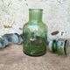 Green molded glass decanter