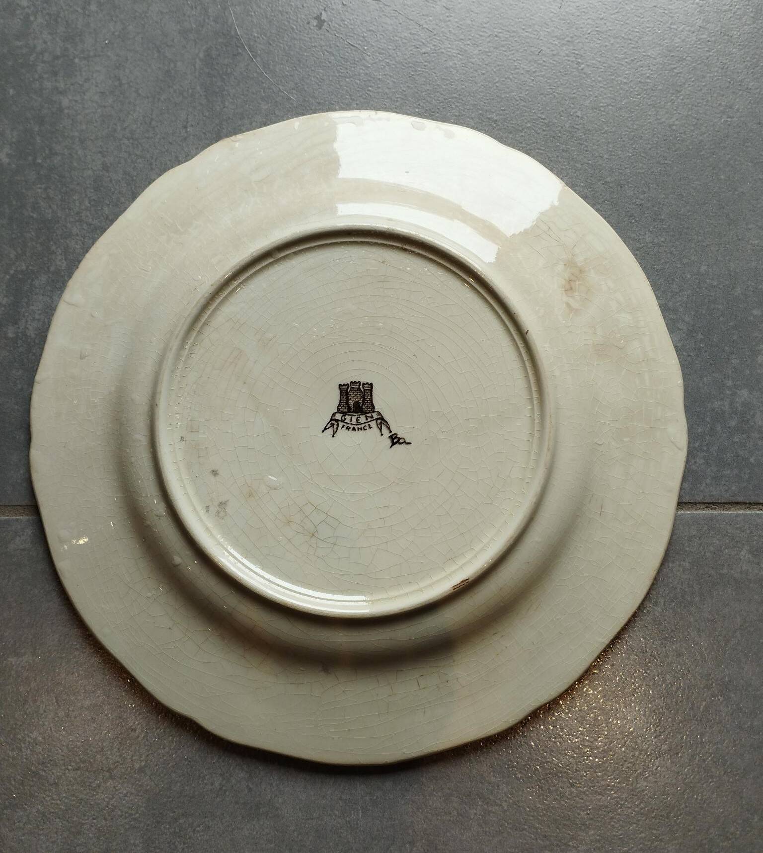 Gien plate - Rambouillet service