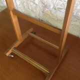 Valet de chambre à roulettes bois laiton