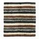 Vintage Turkish Hand-Knotted Wool Cotton Beige Kilim Area Rug 127x140