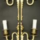Set of 4 Louis XVI style 1-light wall lights from the 19th century - gilded bronze